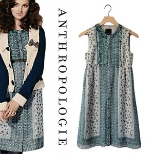 Anna Sui for Anthropologie | Elfine Shift Dress | 100% Silk | Size 0